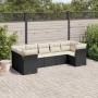 Set de comedor de jardín 7 pzas y cojines ratán sintético negro de , Conjuntos de jardín - Ref: Foro24-3249955, Precio: 441,0...