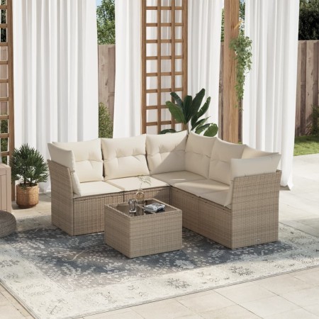 Juego de sofás jardín con cojines 6 pzas ratán sintético beige de , Conjuntos de jardín - Ref: Foro24-3249467, Precio: 416,39...