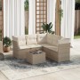Juego de sofás jardín con cojines 6 pzas ratán sintético beige de , Conjuntos de jardín - Ref: Foro24-3249467, Precio: 416,39...