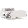 Estructura de cama con cabecero madera pino blanco 140x190 cm de , Camas y somieres - Ref: Foro24-3216180, Precio: 221,36 €, ...