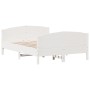 Estructura de cama con cabecero madera pino blanco 140x190 cm de , Camas y somieres - Ref: Foro24-3216180, Precio: 221,36 €, ...