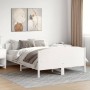 Estructura de cama con cabecero madera pino blanco 140x190 cm de , Camas y somieres - Ref: Foro24-3216180, Precio: 221,36 €, ...