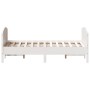 Estructura de cama con cabecero madera pino blanco 140x190 cm de , Camas y somieres - Ref: Foro24-3216180, Precio: 221,36 €, ...