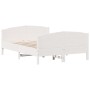 Estructura de cama con cabecero madera pino blanco 140x190 cm de , Camas y somieres - Ref: Foro24-3216180, Precio: 221,36 €, ...