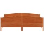 Estructura cama con cabecero madera pino marrón cera 200x200 cm de , Camas y somieres - Ref: Foro24-3216163, Precio: 274,03 €...