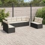 Set de sofás de jardín 8 piezas y cojines ratán sintético negro de , Conjuntos de jardín - Ref: Foro24-3249285, Precio: 441,7...
