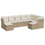 Set de sofás de jardín 9 pzas con cojines ratán sintético beige de , Conjuntos de jardín - Ref: Foro24-3250407, Precio: 624,1...