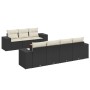 Set de sofás de jardín 8 piezas y cojines ratán sintético negro de , Conjuntos de jardín - Ref: Foro24-3257680, Precio: 517,4...