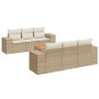 Set sofás de jardín 7 piezas y cojines ratán sintético beige de , Conjuntos de jardín - Ref: Foro24-3257668, Precio: 589,75 €...