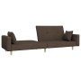 Sofá cama de 2 plazas con dos almohadas tela gris taupe de , Sofás - Ref: Foro24-375747, Precio: 275,07 €, Descuento: %