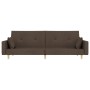Sofá cama de 2 plazas con dos almohadas tela gris taupe de , Sofás - Ref: Foro24-375747, Precio: 275,07 €, Descuento: %