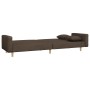 Sofá cama de 2 plazas con dos almohadas tela gris taupe de , Sofás - Ref: Foro24-375747, Precio: 275,07 €, Descuento: %
