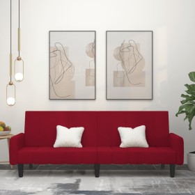 Sofá cama de 2 plazas terciopelo color vino tinto de , Sofás - Ref: Foro24-375779, Precio: 274,54 €, Descuento: %
