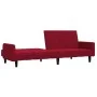 Sofá cama de 2 plazas terciopelo color vino tinto de , Sofás - Ref: Foro24-375779, Precio: 269,78 €, Descuento: %