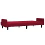 Sofá cama de 2 plazas terciopelo color vino tinto de , Sofás - Ref: Foro24-375779, Precio: 269,78 €, Descuento: %