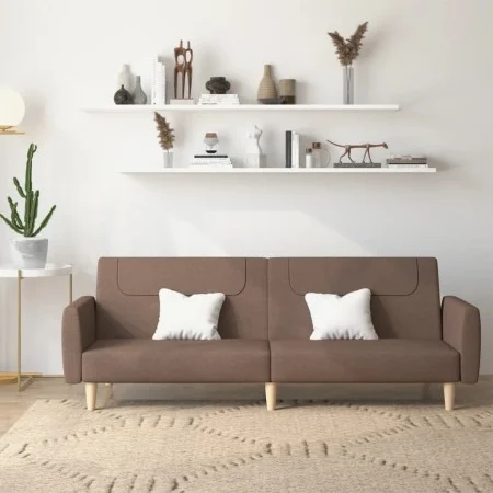 Sofá cama de 2 plazas tela gris taupe de , Sofás - Ref: Foro24-375791, Precio: 272,63 €, Descuento: %