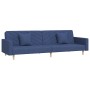 Sofá cama de 2 plazas con dos almohadas tela azul de , Sofás - Ref: Foro24-375904, Precio: 282,80 €, Descuento: %