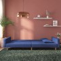 Sofá cama de 2 plazas con dos almohadas tela azul de , Sofás - Ref: Foro24-375904, Precio: 282,80 €, Descuento: %