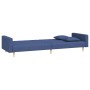 Sofá cama de 2 plazas con dos almohadas tela azul de , Sofás - Ref: Foro24-375904, Precio: 282,80 €, Descuento: %