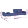 Sofá cama de 2 plazas con dos almohadas tela azul de , Sofás - Ref: Foro24-375904, Precio: 282,80 €, Descuento: %