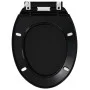 Tapa de inodoro de cierre suave y desenganche rápido negro de vidaXL, Asientos de inodoros y bidés - Ref: Foro24-145021, Prec...