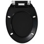 Tapa de inodoro de cierre suave y desenganche rápido negro de vidaXL, Asientos de inodoros y bidés - Ref: Foro24-145021, Prec...