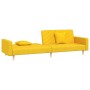Sofá cama de 2 plazas con dos almohadas tela color amarillo de , Sofás - Ref: Foro24-375906, Precio: 282,49 €, Descuento: %