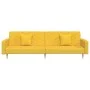 Sofá cama de 2 plazas con dos almohadas tela color amarillo by , Sofas - Ref: Foro24-375906, Price: 276,76 €, Discount: %