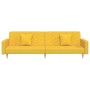 Sofá cama de 2 plazas con dos almohadas tela color amarillo de , Sofás - Ref: Foro24-375906, Precio: 282,49 €, Descuento: %
