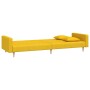 Sofá cama de 2 plazas con dos almohadas tela color amarillo de , Sofás - Ref: Foro24-375906, Precio: 282,49 €, Descuento: %
