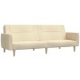 Sofá cama de 2 plazas tela color crema de , Sofás - Ref: Foro24-375787, Precio: 275,57 €, Descuento: %