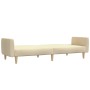 Sofá cama de 2 plazas tela color crema de , Sofás - Ref: Foro24-375787, Precio: 275,57 €, Descuento: %