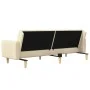 Sofá cama de 2 plazas tela color crema de , Sofás - Ref: Foro24-375787, Precio: 270,80 €, Descuento: %