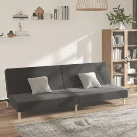 Sofá cama de 2 plazas tela gris oscuro by , Sofas - Ref: Foro24-375724, Price: 248,91 €, Discount: %