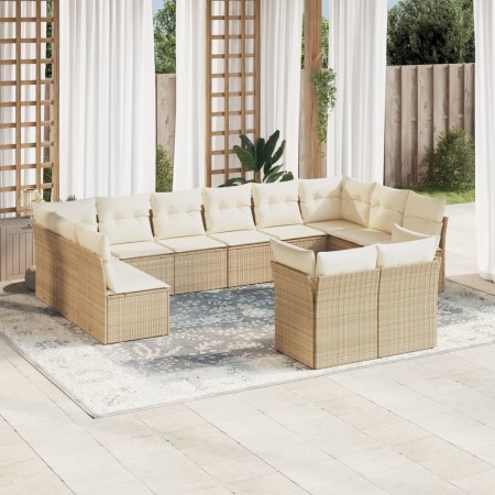 Set de sofás de jardín 12 pzas y cojines ratán sintético marrón de , Conjuntos de jardín - Ref: Foro24-3250267, Precio: 904,0...