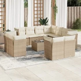Set de sofás de jardín 12 pzas y cojines ratán sintético marrón by , Garden sets - Ref: Foro24-3250357, Price: 887,73 €, Disc...
