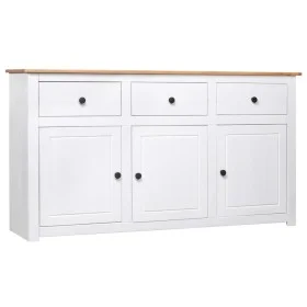 Aparador de madera de pino estilo Panamá blanco 135x40x80 cm de vidaXL, Aparadores - Ref: Foro24-282705, Precio: 262,91 €, De...