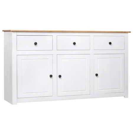 Aparador de madera de pino estilo Panamá blanco 135x40x80 cm de vidaXL, Aparadores - Ref: Foro24-282705, Precio: 262,91 €, De...