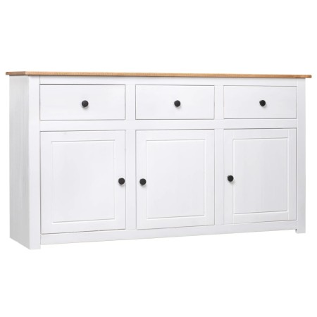 Aparador de madera de pino estilo Panamá blanco 135x40x80 cm de vidaXL, Aparadores - Ref: Foro24-282705, Precio: 252,38 €, De...