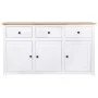 Aparador de madera de pino estilo Panamá blanco 135x40x80 cm de vidaXL, Aparadores - Ref: Foro24-282705, Precio: 262,91 €, De...