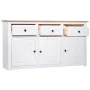 Aparador de madera de pino estilo Panamá blanco 135x40x80 cm de vidaXL, Aparadores - Ref: Foro24-282705, Precio: 262,91 €, De...