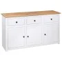 Aparador de madera de pino estilo Panamá blanco 135x40x80 cm de vidaXL, Aparadores - Ref: Foro24-282705, Precio: 262,91 €, De...