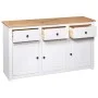 Aparador de madera de pino estilo Panamá blanco 135x40x80 cm de vidaXL, Aparadores - Ref: Foro24-282705, Precio: 262,91 €, De...