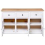 Aparador de madera de pino estilo Panamá blanco 135x40x80 cm de vidaXL, Aparadores - Ref: Foro24-282705, Precio: 252,38 €, De...