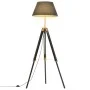 Lámpara de trípode madera maciza de teca negro y dorado 141 cm de , Lámparas - Ref: Foro24-288076, Precio: 89,25 €, Descuento: %