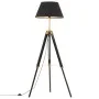 Lámpara de trípode madera maciza de teca negro y dorado 141 cm de , Lámparas - Ref: Foro24-288076, Precio: 89,25 €, Descuento: %