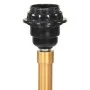 Lámpara de trípode madera maciza de teca negro y dorado 141 cm de , Lámparas - Ref: Foro24-288076, Precio: 89,25 €, Descuento: %