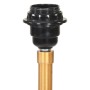 Lámpara de trípode madera maciza de teca negro y dorado 141 cm de , Lámparas - Ref: Foro24-288076, Precio: 90,73 €, Descuento: %