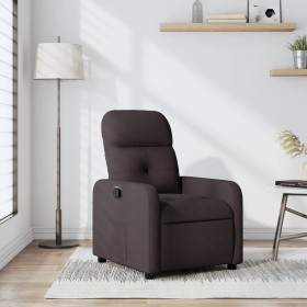 Sillón reclinable de tela marrón oscuro de , Sillones - Ref: Foro24-374202, Precio: 186,70 €, Descuento: %