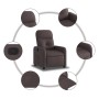 Sillón reclinable de tela marrón oscuro de , Sillones - Ref: Foro24-374202, Precio: 186,70 €, Descuento: %